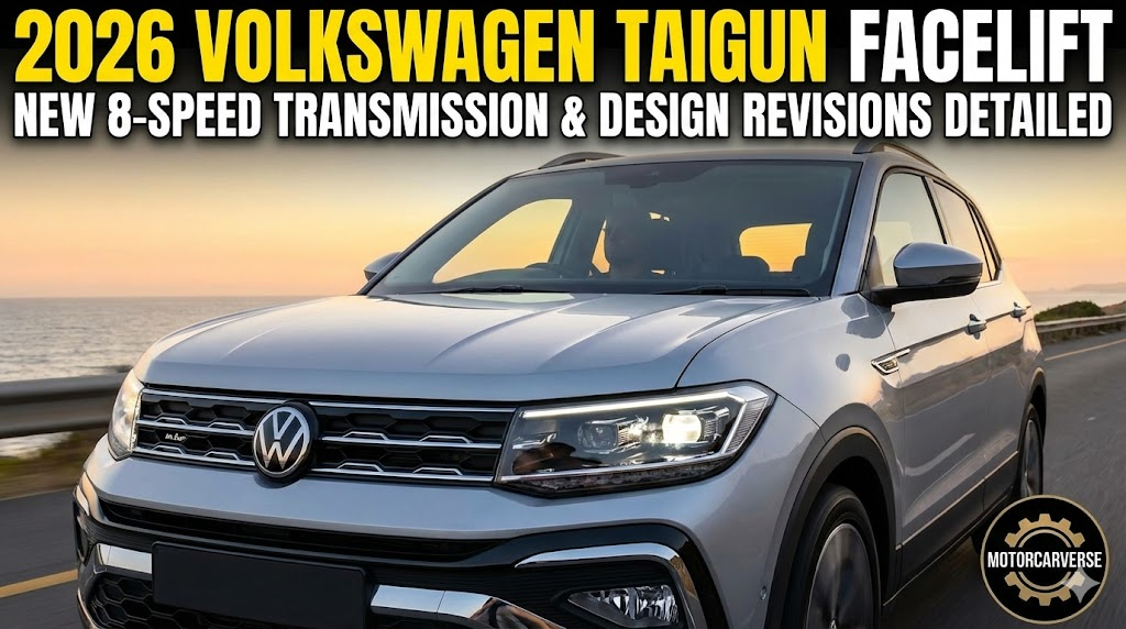 2026 Volkswagen Taigun Facelift: New 8-Speed Transmission and Design Revisions Detailed