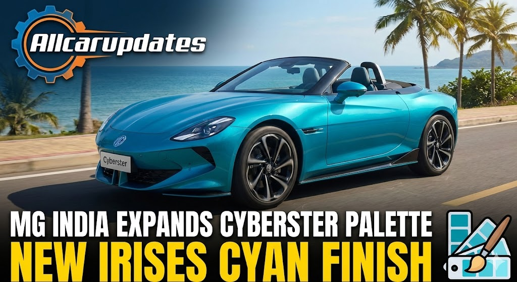 MG India Expands Cyberster Palette with New Irises Cyan Finish